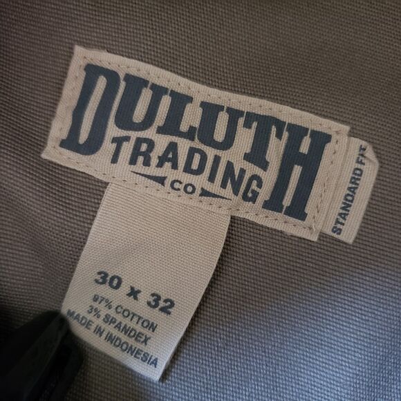 Duluth Trading Co Flex Fire Hose Size 30x32 Mens Standard Fit Beige Cargo Pants - Picture 3 of 10
